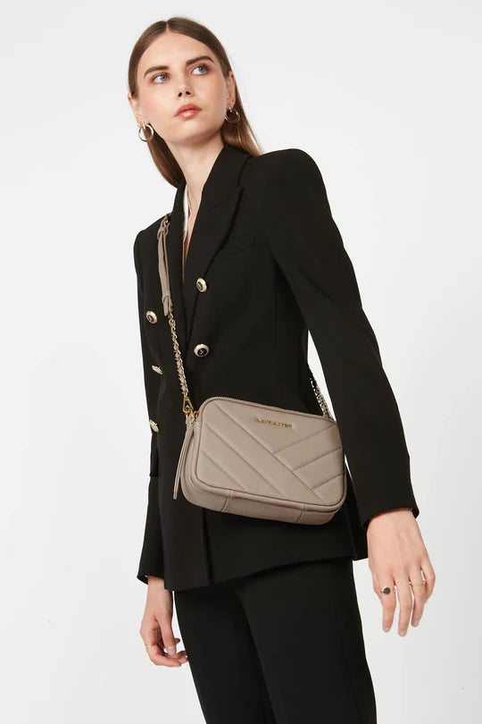 LANCASTER Soft Matelassè Borsa a Tracolla Galet Foncé