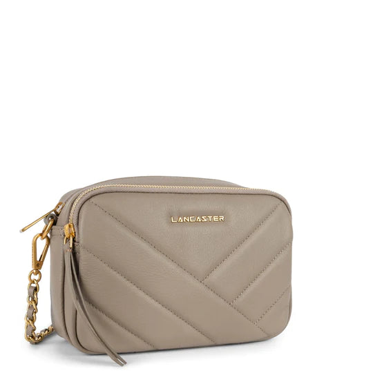 LANCASTER Soft Matelassè Borsa a Tracolla Galet Foncé