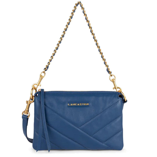 LANCASTER Soft Matelassè Petite Pochette Bleu