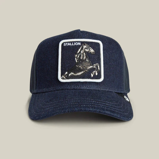 Goorin Bros EST. 1895 Cappello Trucker Animal Stallion Blue Denim