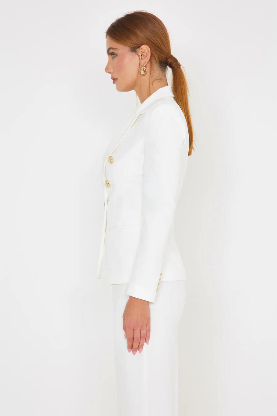 Silence Limited SS25 Giacca Doppiopetto Libra Off White