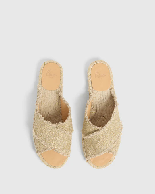 Castañer SS25 Sandalo Slip-on Palmera Oro Claro