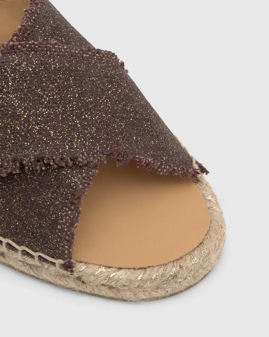 Castañer SS25 Sandalo Slip-on Palmera Marron/Oro