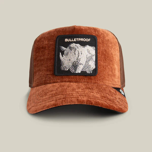 Goorin Bros EST. 1895 Cappello Trucker Animal Velour Rhino Shine Orange