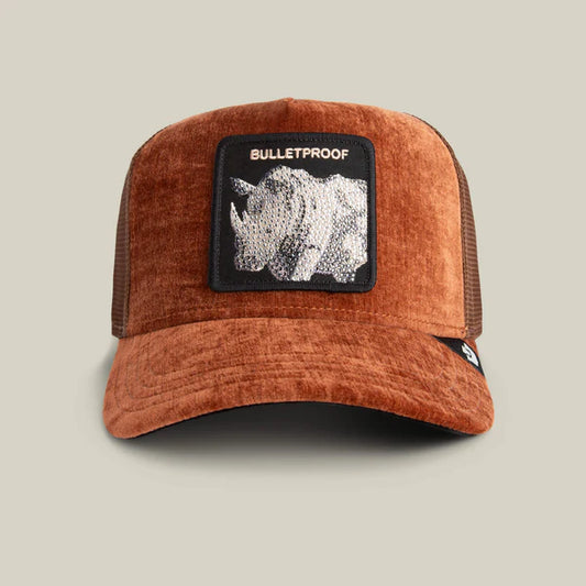 Goorin Bros EST. 1895 Cappello Trucker Animal Velour Rhino Shine Orange