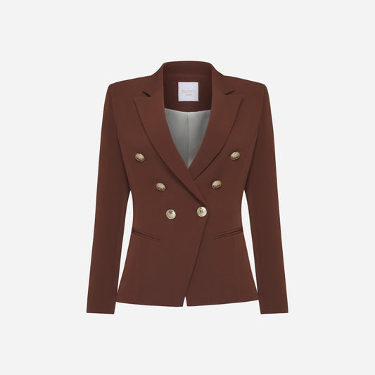 Silence Limited AI25-26 Giacca Doppiopetto Libra Brown