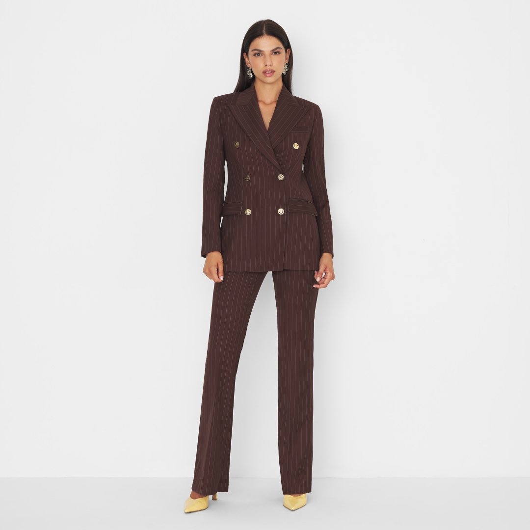 Silence Limited AI25-26 Pantalone Flare Stripe Brown