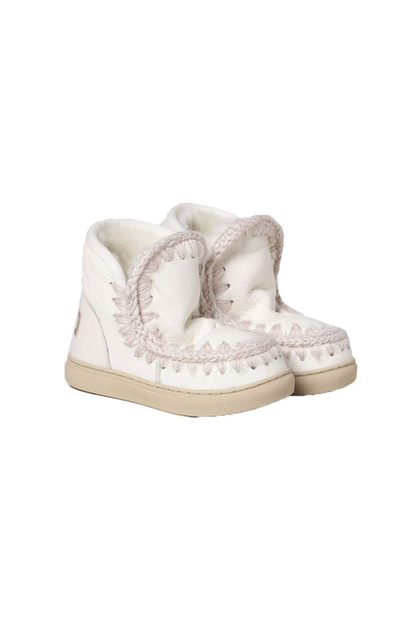 Mou Boots AI23-24 Eskimo Sneaker Kid Waxi White