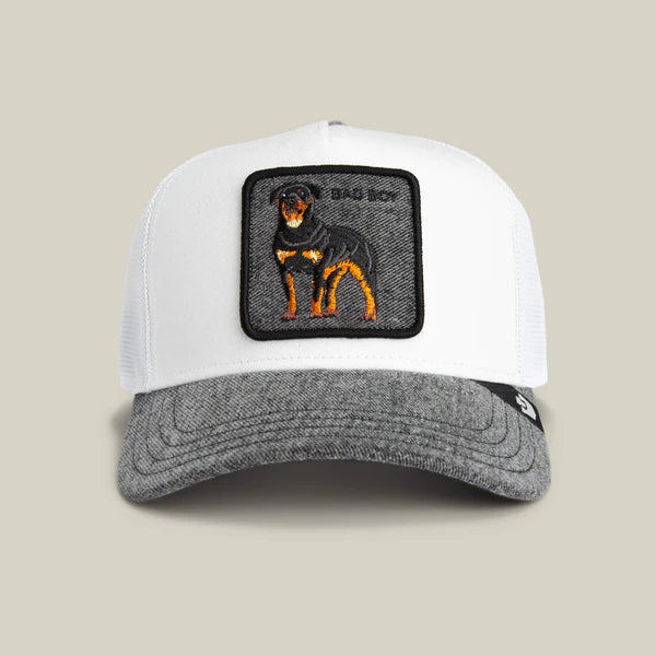 Goorin Bros EST. 1895 Cappello Trucker Animal Bad Boy White/Grey Denim