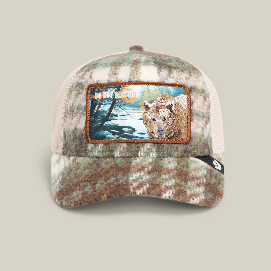 Goorin Bros EST. 1895 Cappello Trucker Animal Large Patch Homestead Don't Poke The BearPlaid