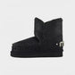 Mou Boots AI24-25 Eskimo 18 With Rhinestones Logo Cracked Black