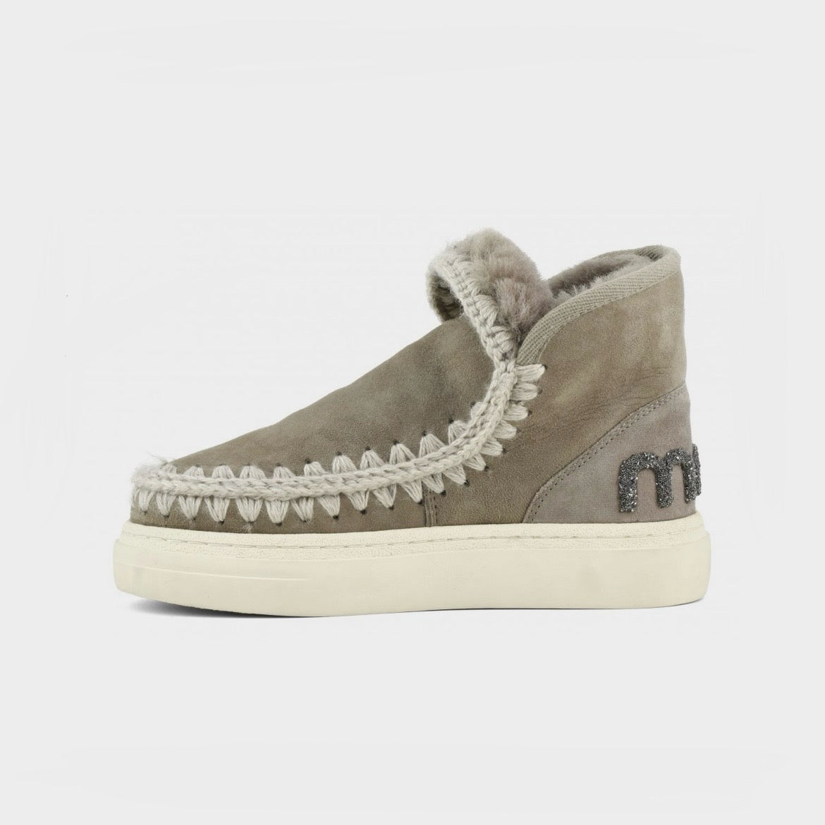 Mou Boots AI24-25 Eskimo Sneaker Bold Glitter Logo Elephant Grey