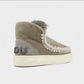 Mou Boots AI24-25 Eskimo Sneaker Bold Glitter Logo Elephant Grey