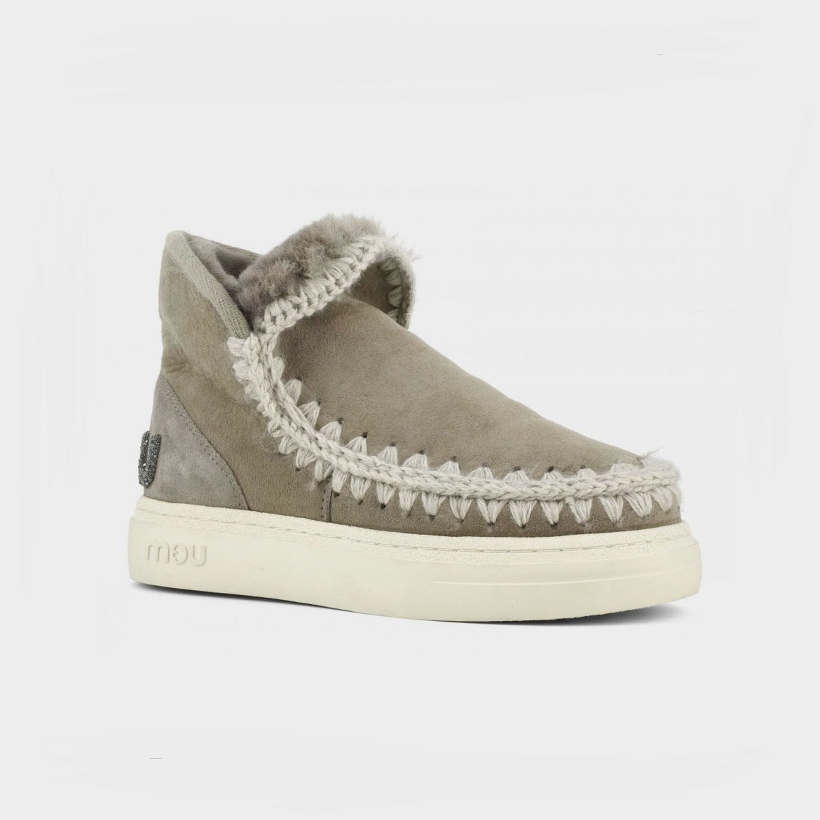 Mou Boots AI24-25 Eskimo Sneaker Bold Glitter Logo Elephant Grey