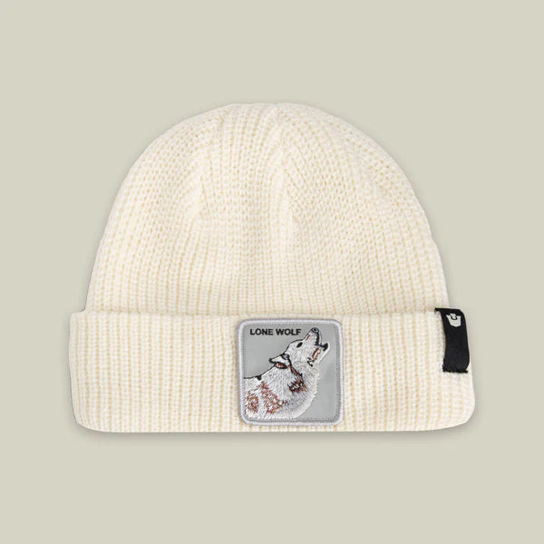 Goorin Bros EST. 1895 Cappello Beanie Lone Wolf Light Ivory