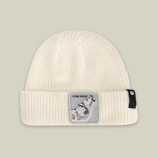 Goorin Bros EST. 1895 Cappello Beanie Lone Wolf Light Ivory