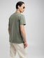 Replay SS25-26 T-shirt con Stampa Lettering in Jersey Fiammato Sage Green Man