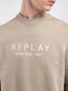 Replay SS25-26 Felpa Girocollo Relaxed Fit Lettering Stone Man