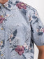 Replay PE24 Camicia Manica Corta con Stampa Floreale Azzurra Man