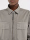 Replay PE24 Camicia Full Zip in Twill Grey Military Man