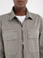Replay PE24 Camicia Full Zip in Twill Grey Military Man