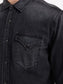 Replay PE24 Camicia Regular Fit in Denim Black Man