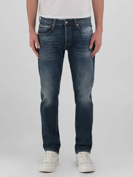 Replay AI24-25 Jeans Straight Fit Grover Dark Blue Man