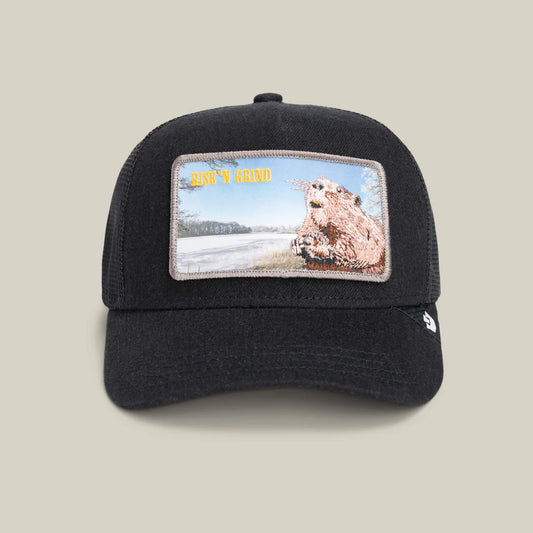 Goorin Bros EST. 1895 Cappello Trucker Animal Large Patch Homestead Morning Wood Dark Denim