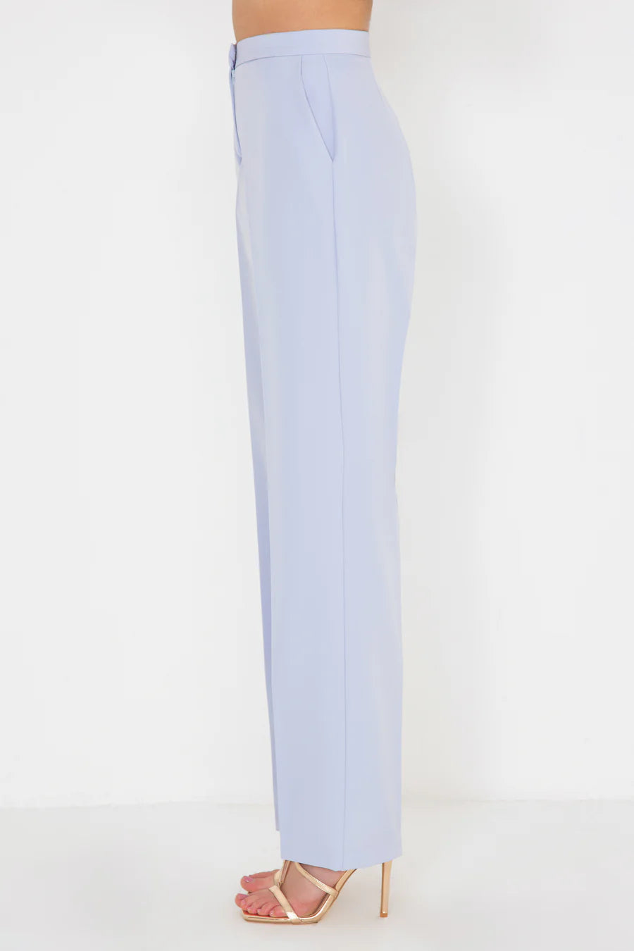 Silence Limited SS25 Pantalone a Palazzo Basic Polvere