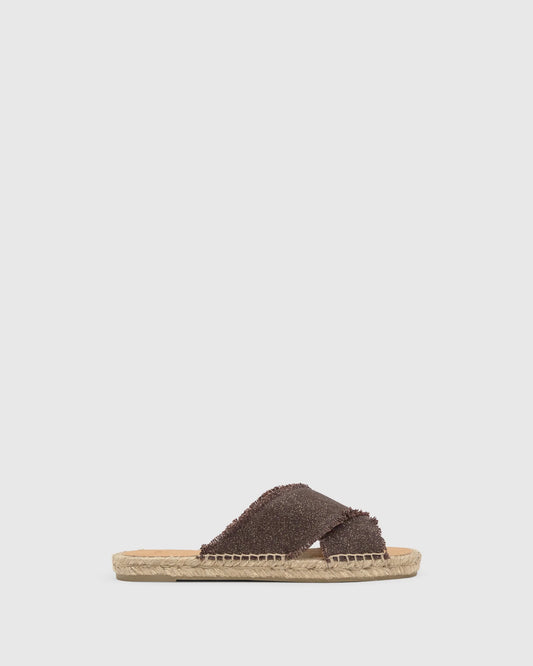 Castañer SS25 Sandalo Slip-on Palmera Marron/Oro