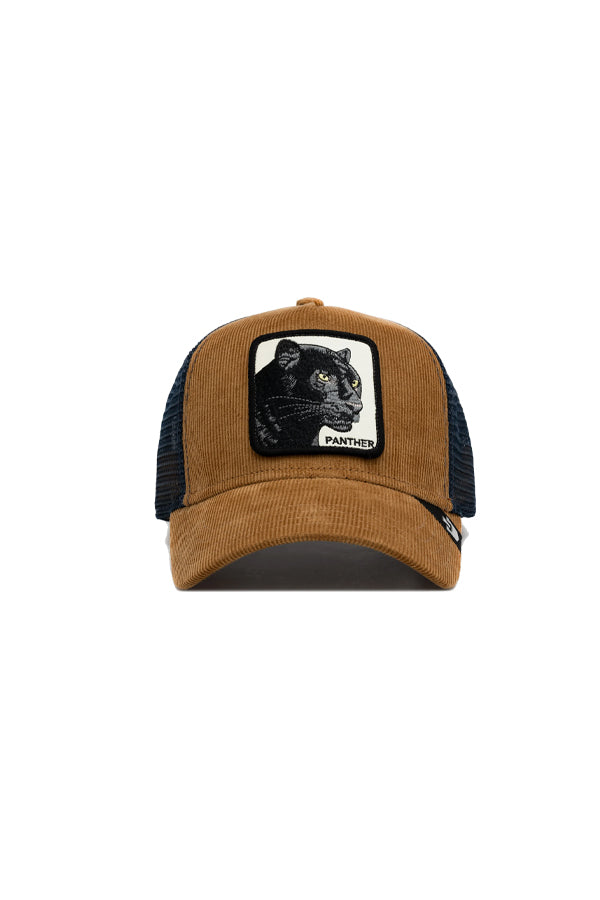 Goorin Bros EST. 1895 Cappello Trucker Animal Velluto Panther Cognac/Blue