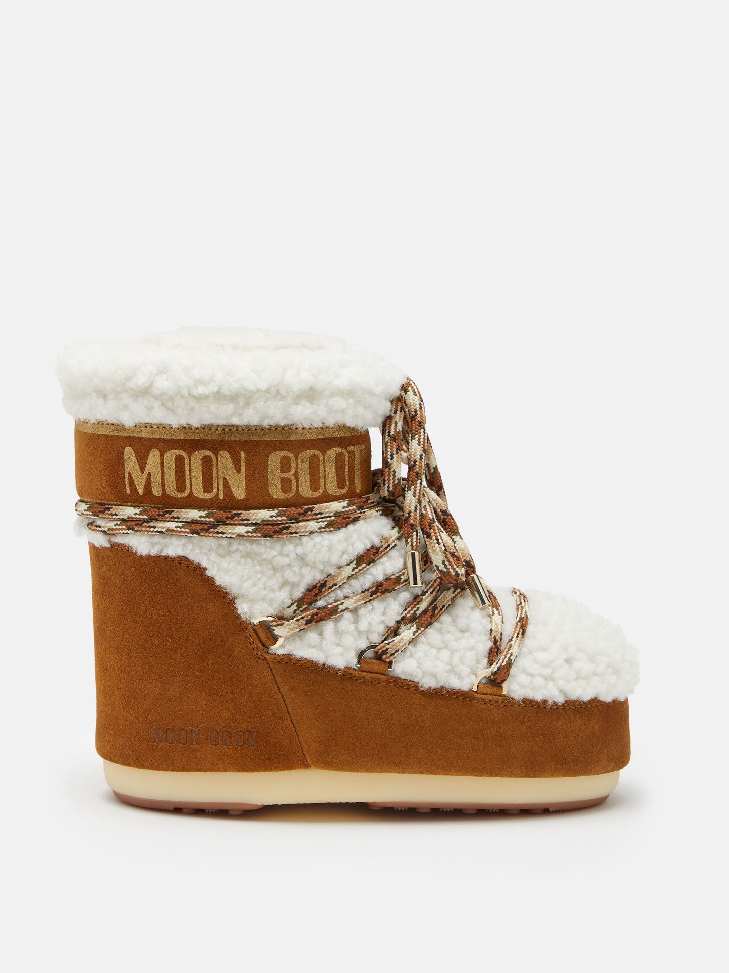 MOON BOOT AI24-25 Icon Low Shearling Whisky/Off White