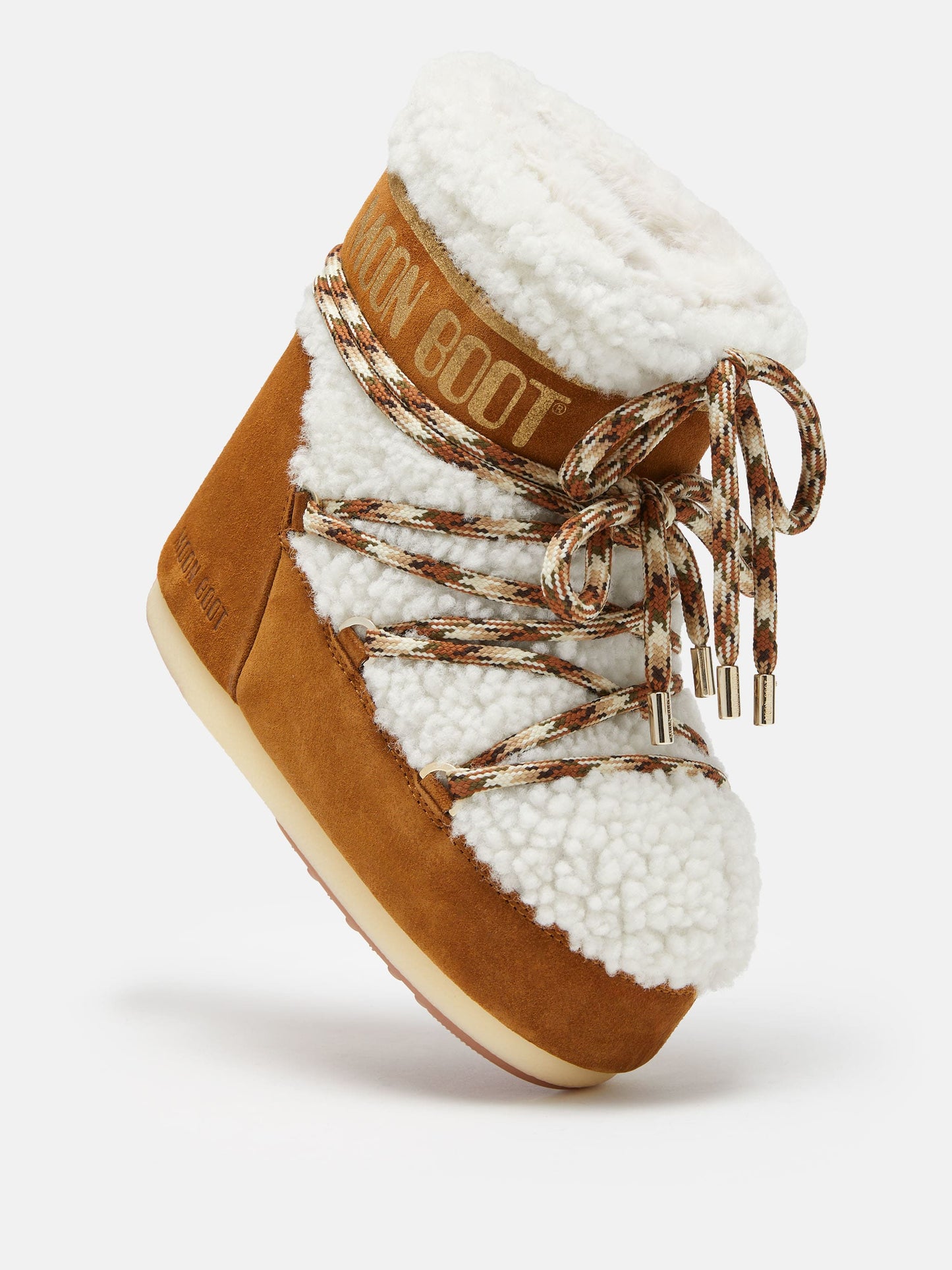 MOON BOOT AI24-25 Icon Low Shearling Whisky/Off White