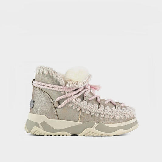 Mou Boots AI25-26 Trainer Scoubidoo Lace Stone Metalic