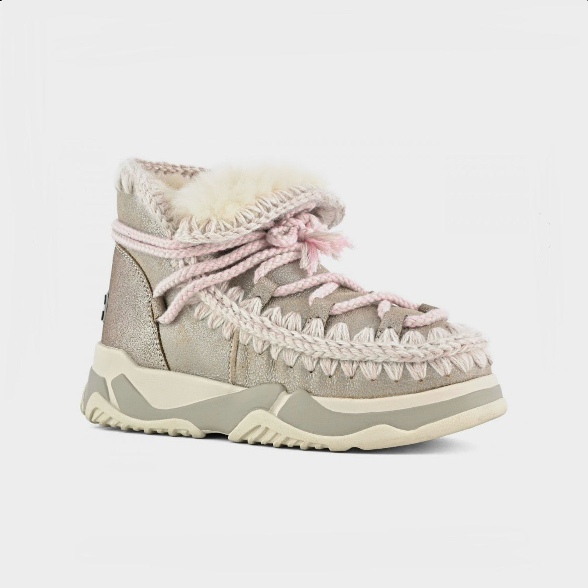 Mou Boots AI24-25 Trainer Scoubidoo Lace Stone Metalic