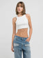 Replay SS25-26 Canotta Cropped White Woman