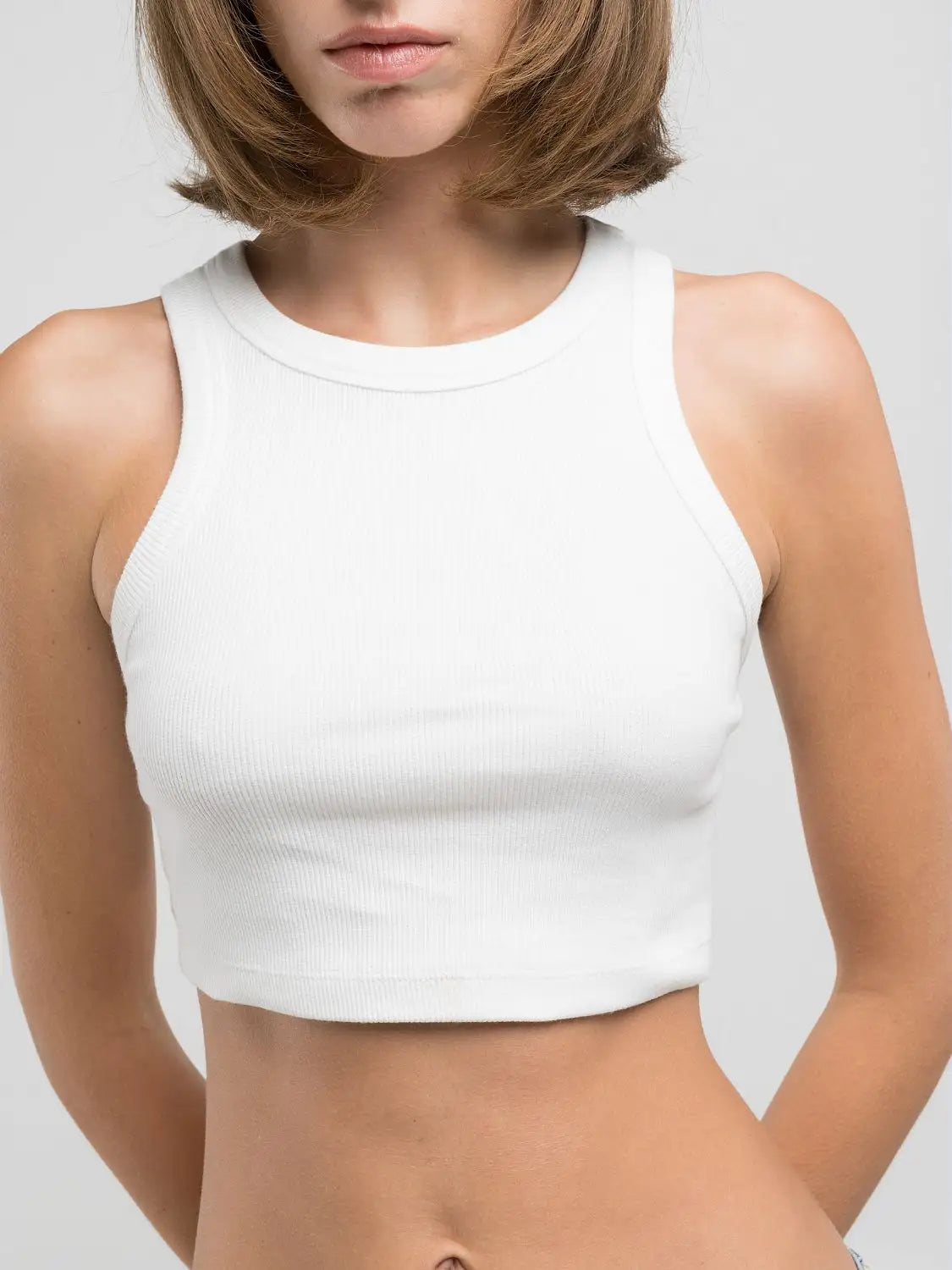 Replay SS25-26 Canotta Cropped White Woman