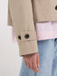 Replay PE24 Trench Relaxed Fil in Twill Beige Woman