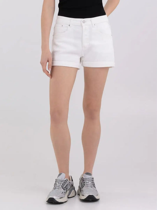 Replay PE24 Shorts Baggy Fit in Denim Anyta White Woman
