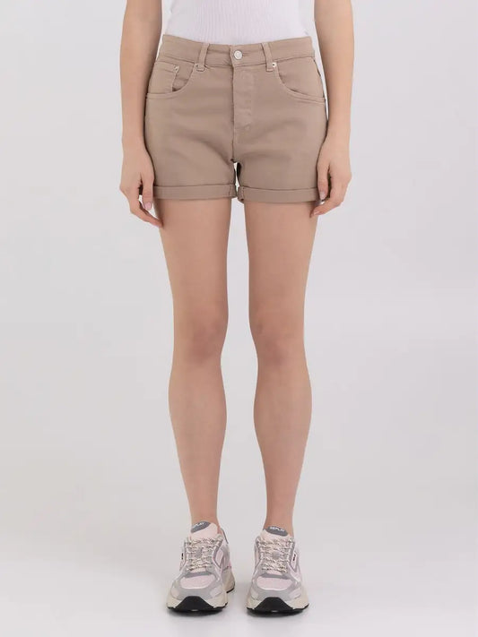 Replay PE24 Shorts Baggy Fit in Denim Anyta Beige Woman