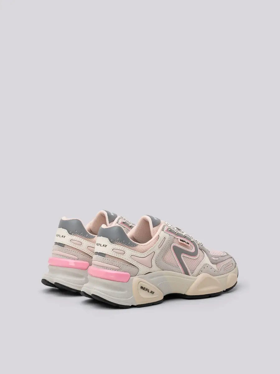 Replay PE24 Sneakers Destiny W Mix 2 Grey/Pink Woman