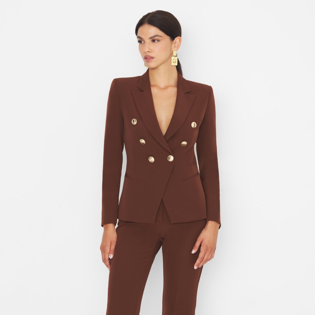 Silence Limited AI25-26 Giacca Doppiopetto Libra Brown