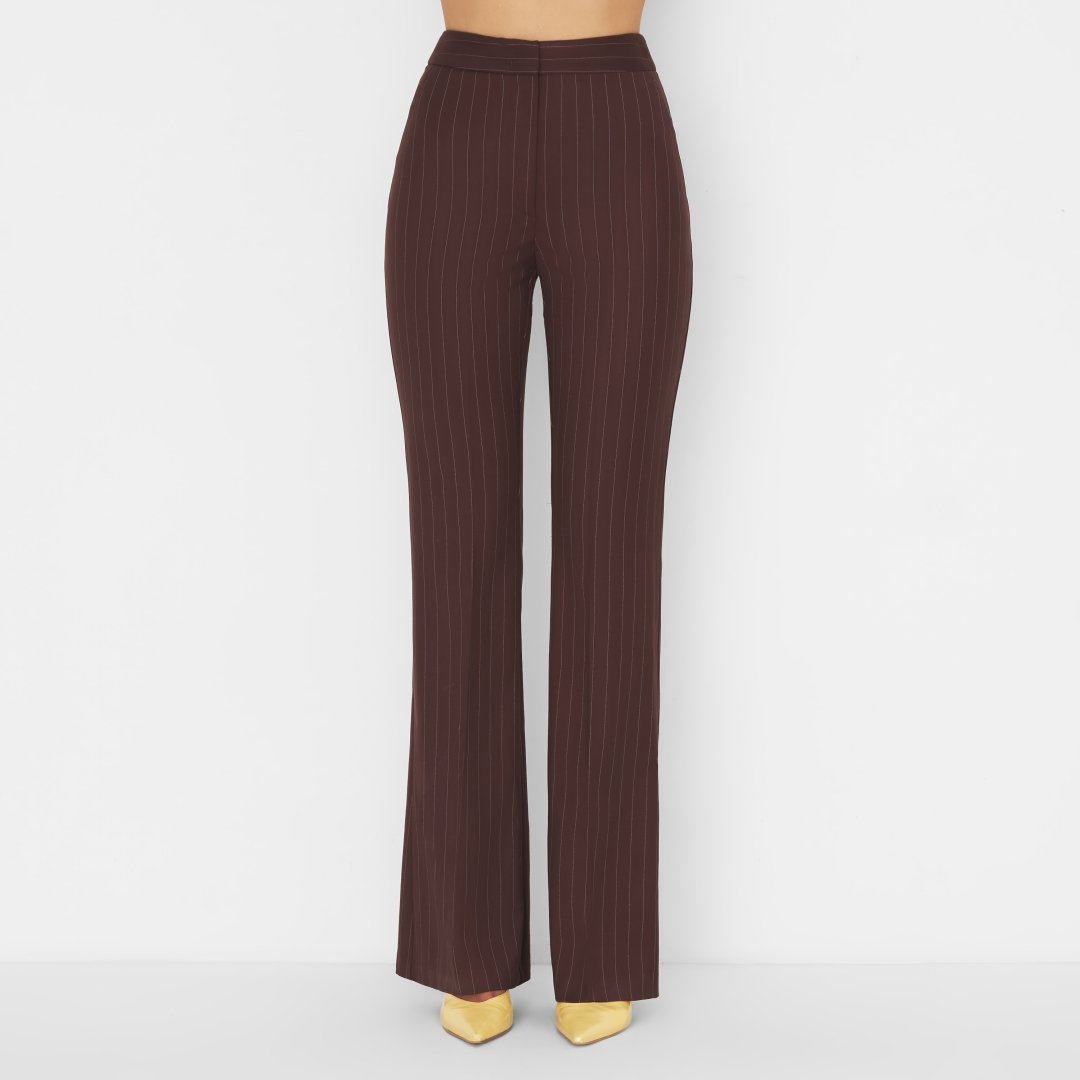 Silence Limited AI25-26 Pantalone Flare Stripe Brown