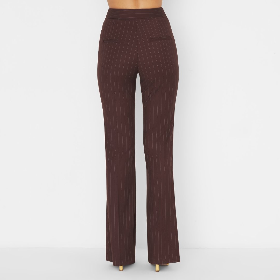 Silence Limited AI25-26 Pantalone Flare Stripe Brown